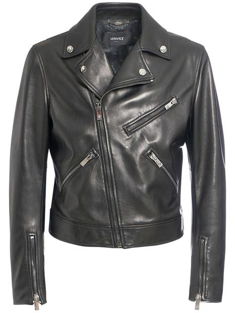 fake versace leather jacket|versace leather jacket price.